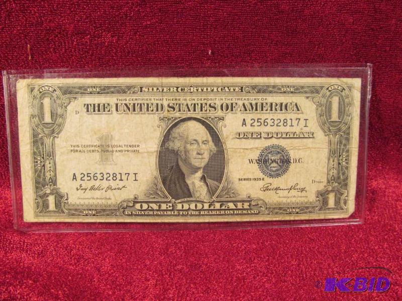 lot 50 image: 1935 Series One Dollar Silver Certificate