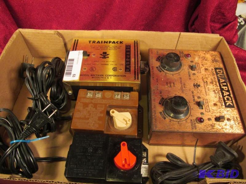 lot 63 image: Lot of 4 HO model train transformers