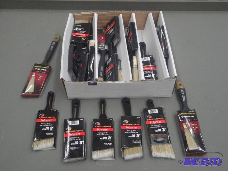 Box Lot Of New Polyester Paint Brus...