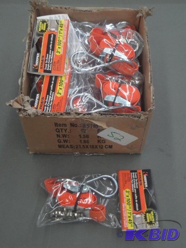 (12) New Keeper 3ft 100# Trunk Tie-...