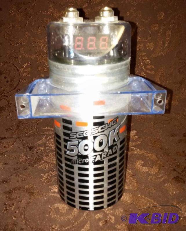 lot 122 image: Scosche 500K Micro Farad Capacitor...