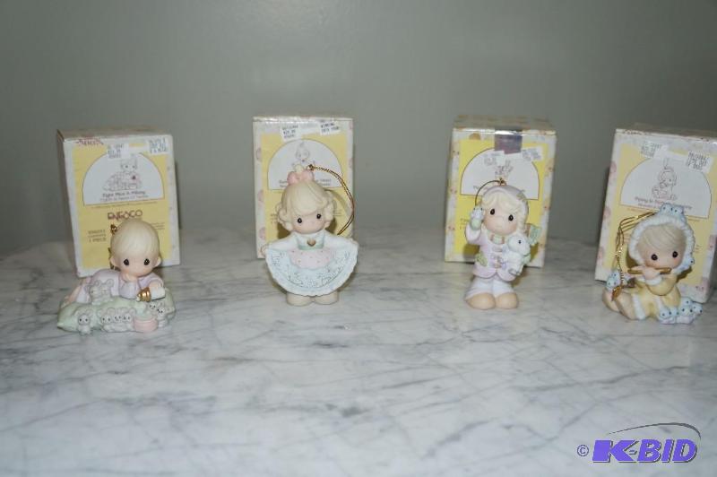 lot 131 image: Lot of 4 Precious Moments Ornaments