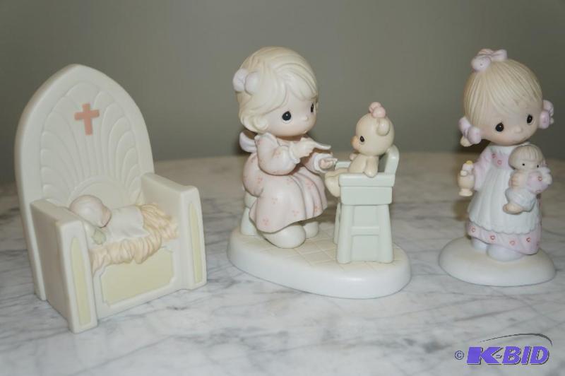 lot 150 image: Lot of 3 Precious Moments Figurines