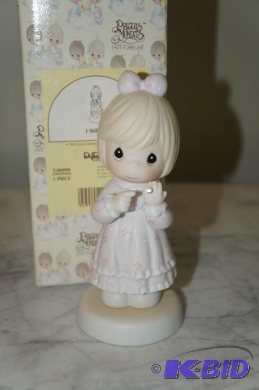 lot 151 image: I Still Do Precious Moments Figurine with Cubic Zirconia Stone