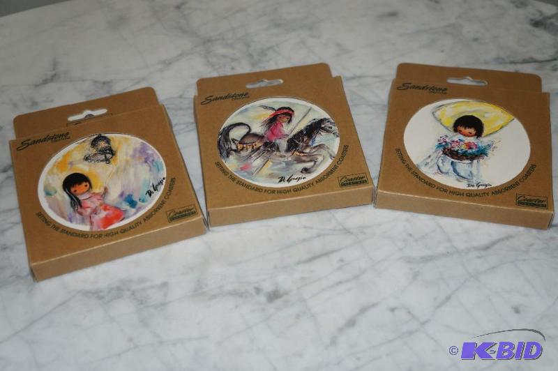 lot 162 image: Set of 3 DeGrazia Coasters