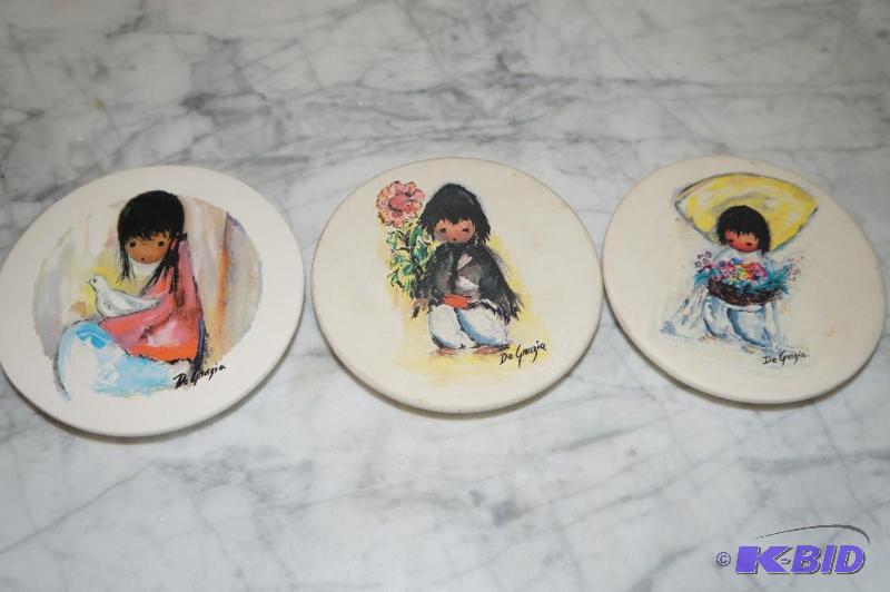 lot 163 image: Set of 3 DeGrazia Coasters