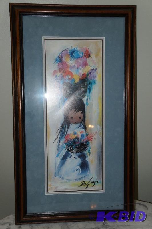 lot 170 image: DeGrazia Print Matted & Framed