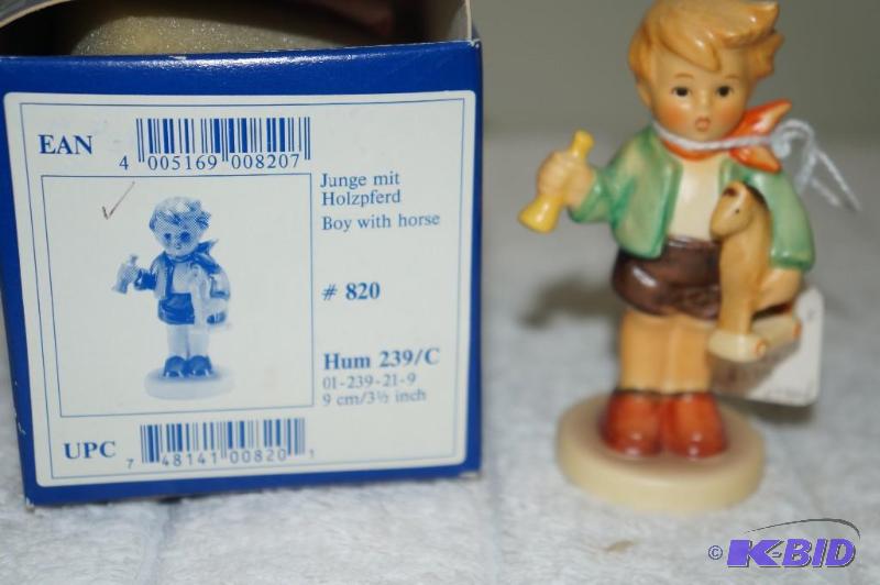 lot 205 image: Boy with Horse Dated Stamped 1967 M.I. Hummel Figurine