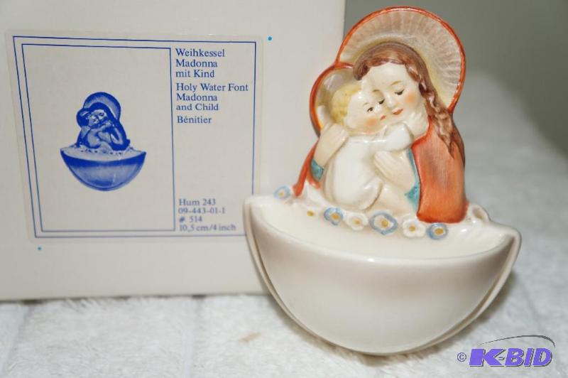 lot 211 image: Holy Water Fountain Madonna & Child  M.I. Hummel Figurine