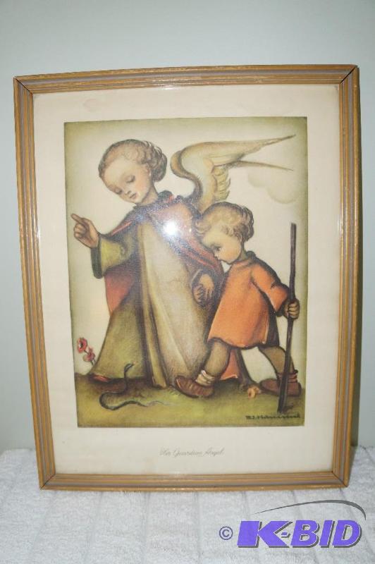 lot 221 image: Her Guardian Angel M.I. Hummel Framed Print