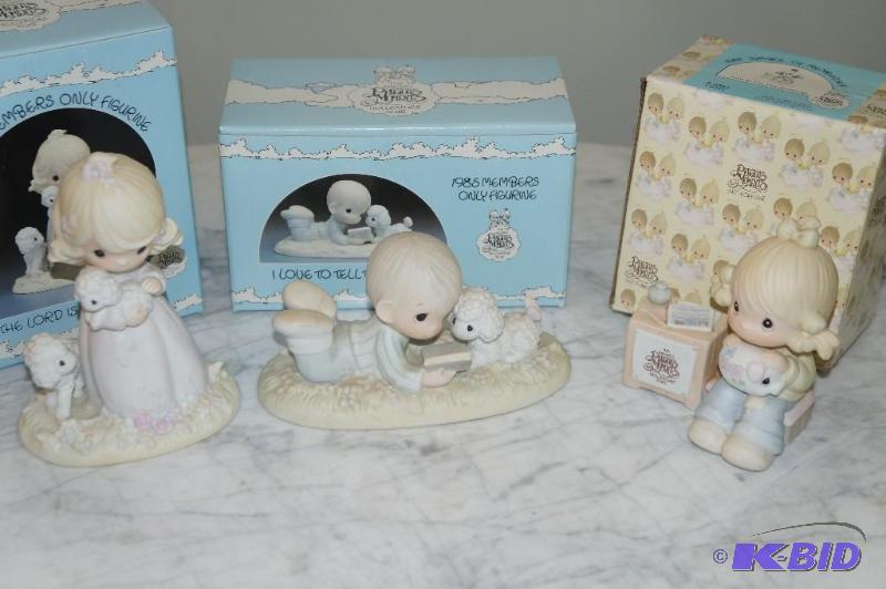 lot 68 image: Lot of 3 Precious Moments Members Only Figurines