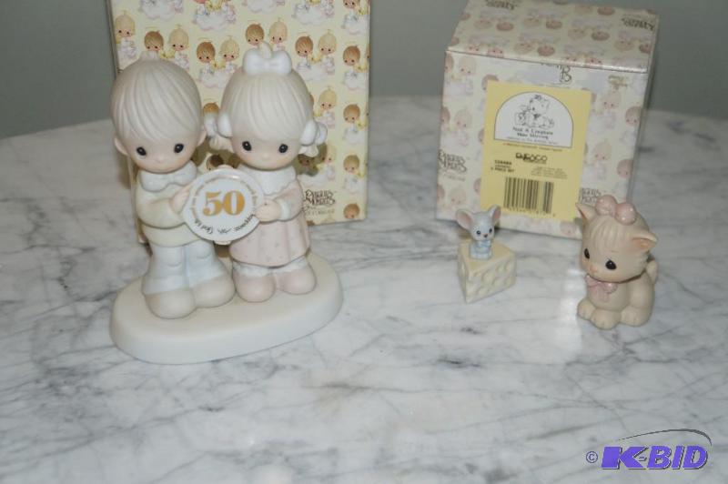 lot 89 image: Lot of 2 Anniversary & Birthday Series Precious Moments Figurines