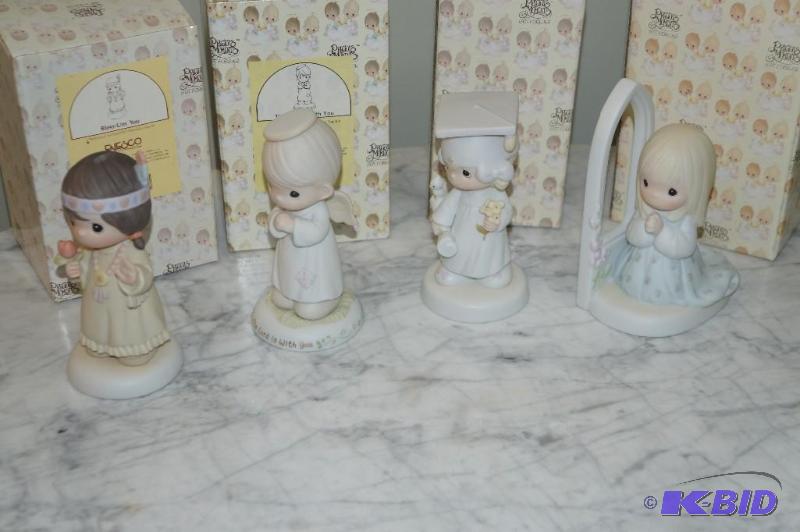 lot 92 image: Lot of 4 Precious Moments Figurines