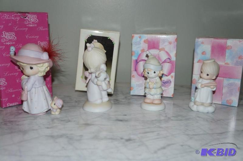 lot 97 image: Lot of 4 Precious Moments Figurines, Including 2 Little Moments