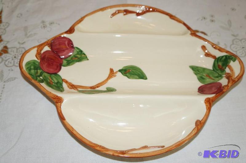 lot 176 image: Franciscan Apple Pattern Relish  Divided Dish