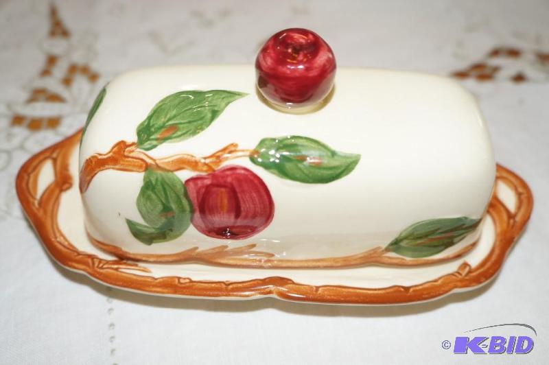 lot 185 image: Franciscan Apple Pattern Butter Dish