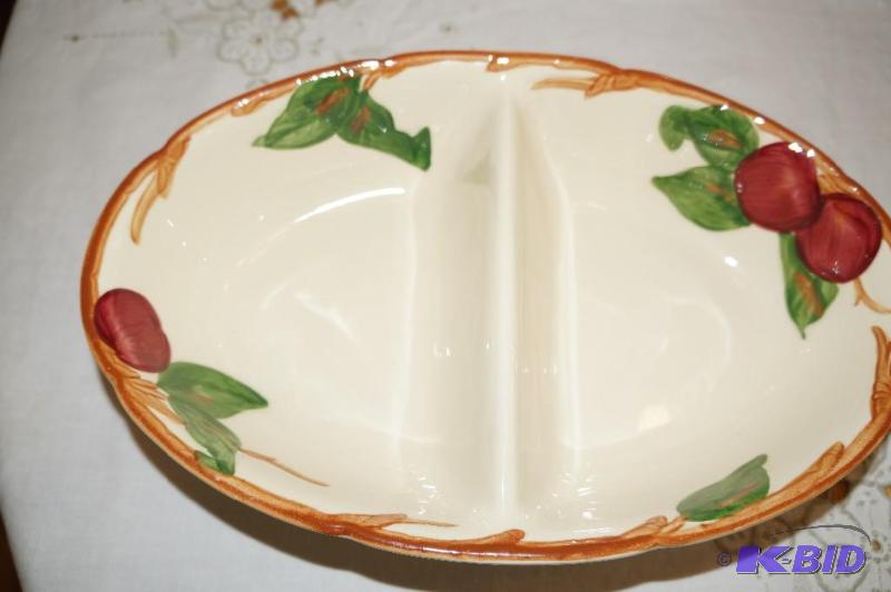 lot 186 image: Franciscan Apple Pattern Divided Vegetable Dish