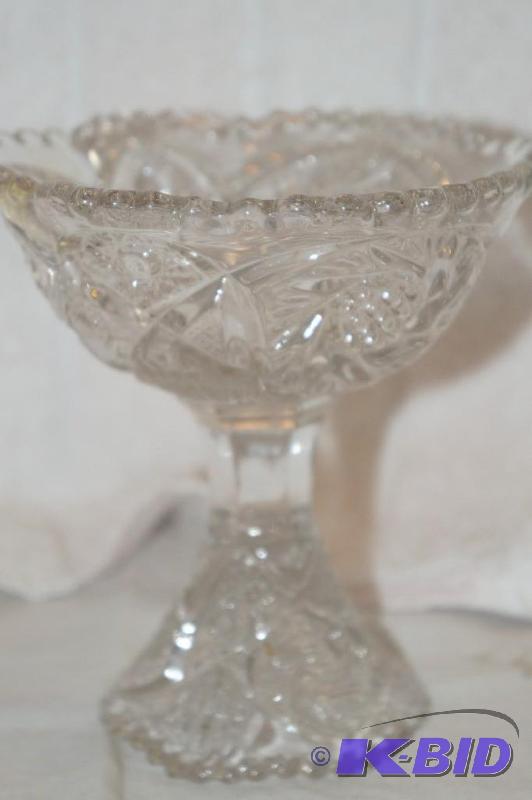 lot 234 image: 24% Lead Crystal Candy Dish on Pedestal