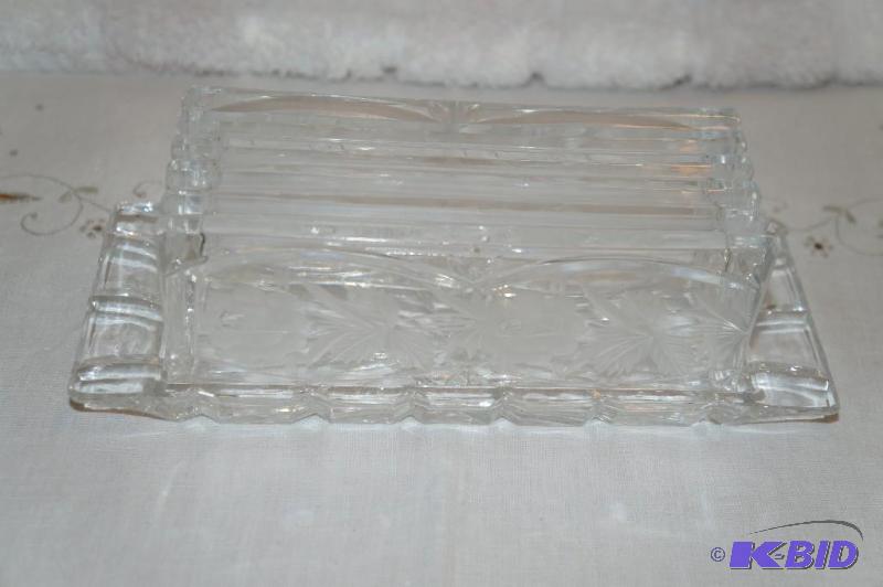 lot 249 image: 24% Lead Crystal Butter Dish