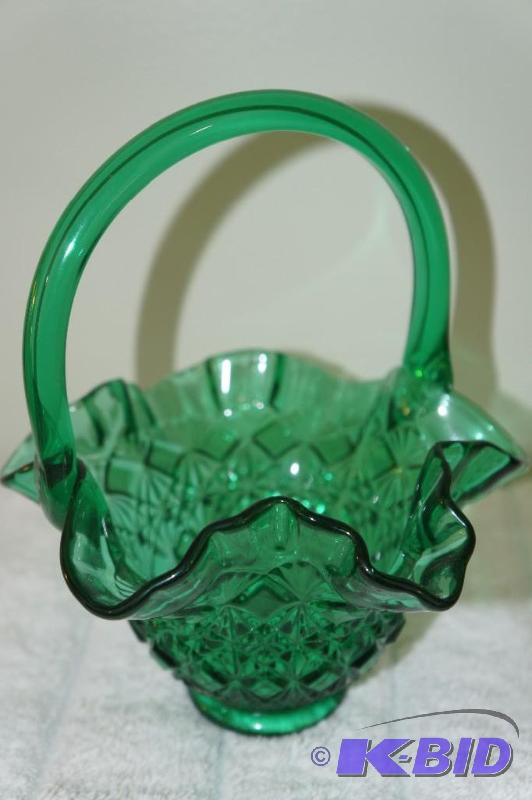 lot 28 image: Fenton Dark Green Basket