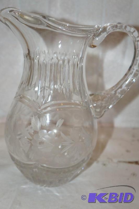 lot 299 image: Crystal 9 Water Pitcher