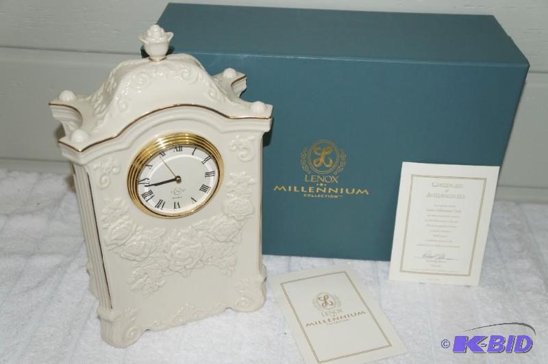 lot 105 image: Lenox Millennium Clock with Original Box, Numbered 777  5000 & Certificate of Authenticity