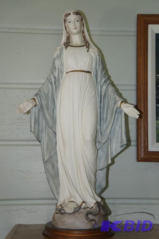 lot 15 image: G. Ruggeri Mary Religious Plaster Statute