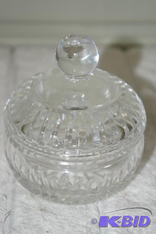 lot 200 image: 24% Lead Crystal Trinket Dish with Lid