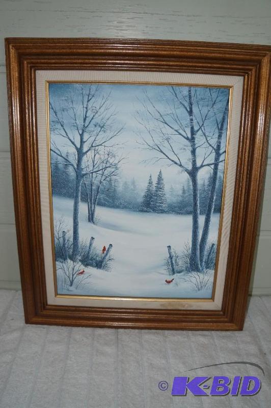 lot 272 image: Cardinal Canvas Painting by E. Kraemer
