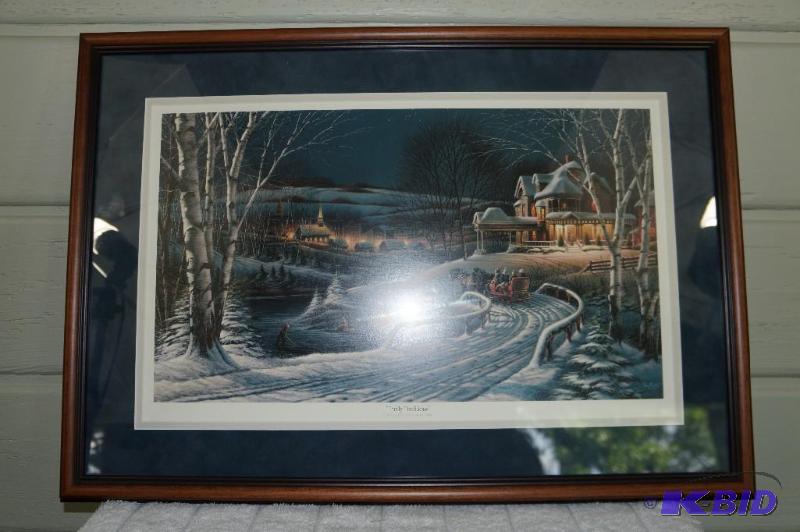 lot 3 image: Terry Redlin 1989 Family Tradions Framed & Matted Print