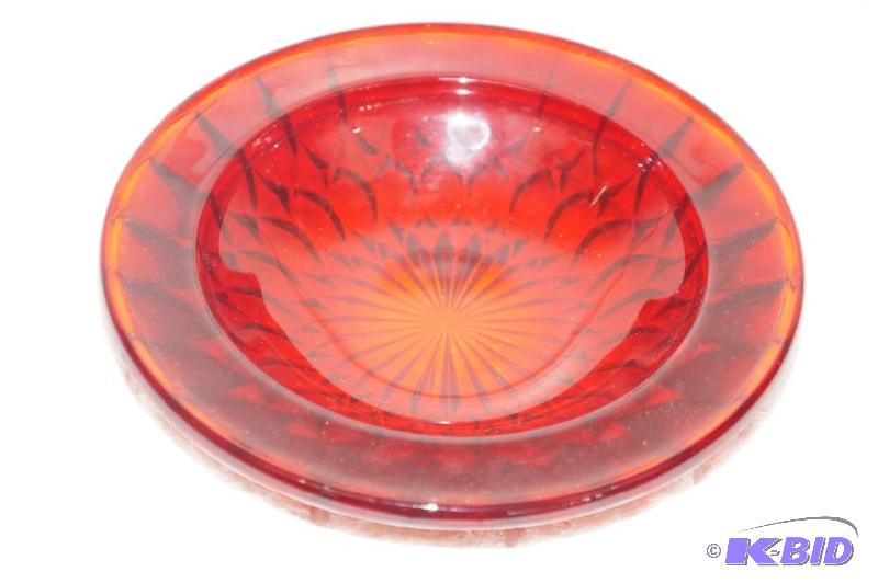 lot 93 image: Ruby Red Coin Shallow Bowl