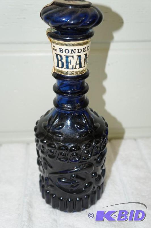 lot 45 image: Sealed Vintage 8 Year Bottle of Jim Beam in Fine Decanter