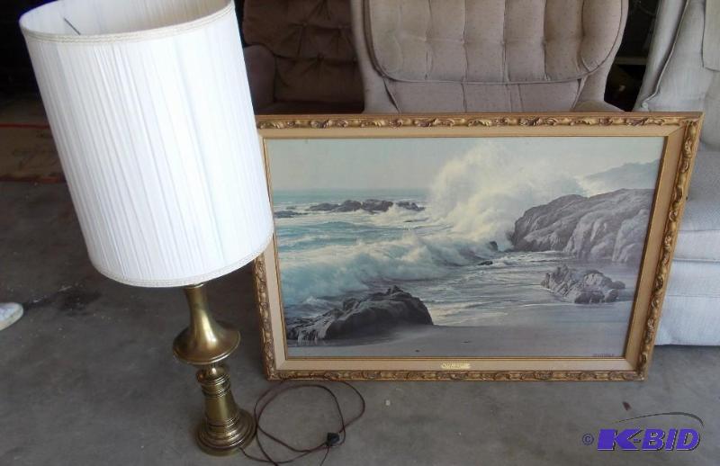 lot 34 image: 24x36 Sofa Print - Pacific Breakers...