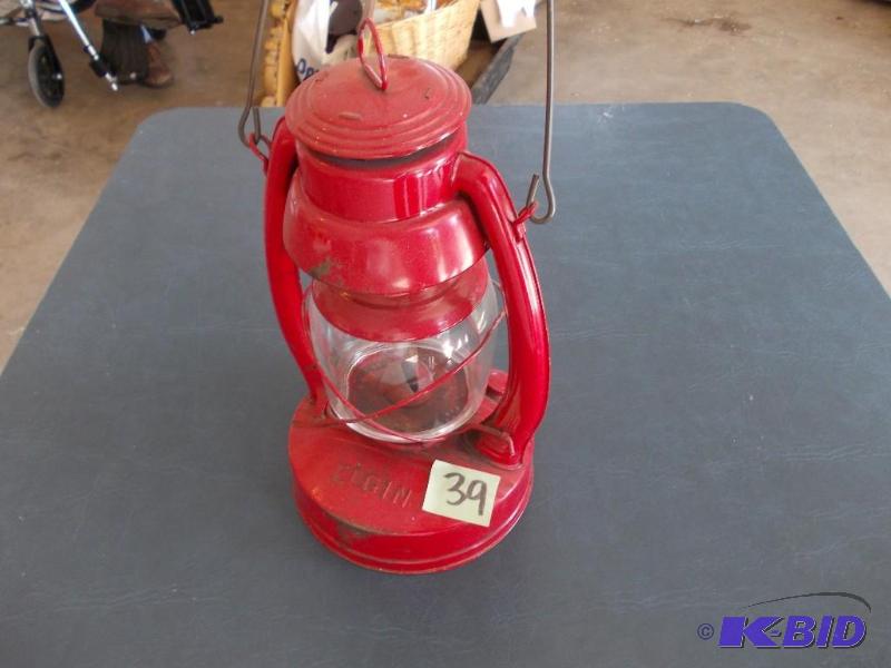 lot 39 image: Red Elgin Lantern...