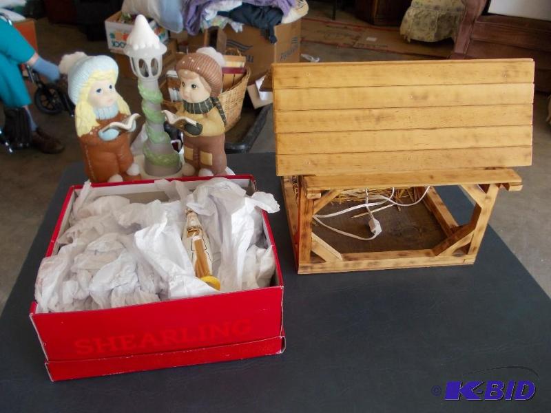 lot 43 image: Nativity Manger Set With Hand-Paint...