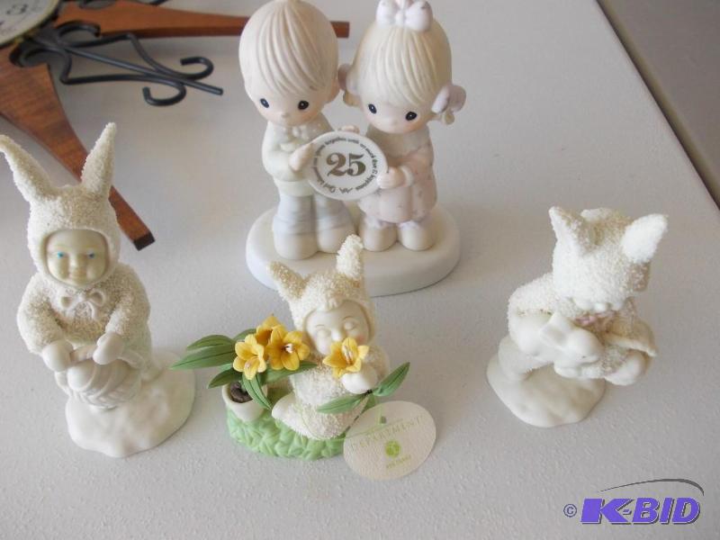 lot 58 image: 3-Dept 56 Snow Bunnies, 1-Precious ...