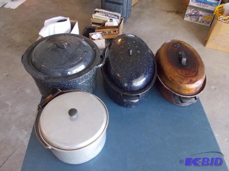 lot 67 image: Lot Of Roasters, Canner, Kettle Wit...