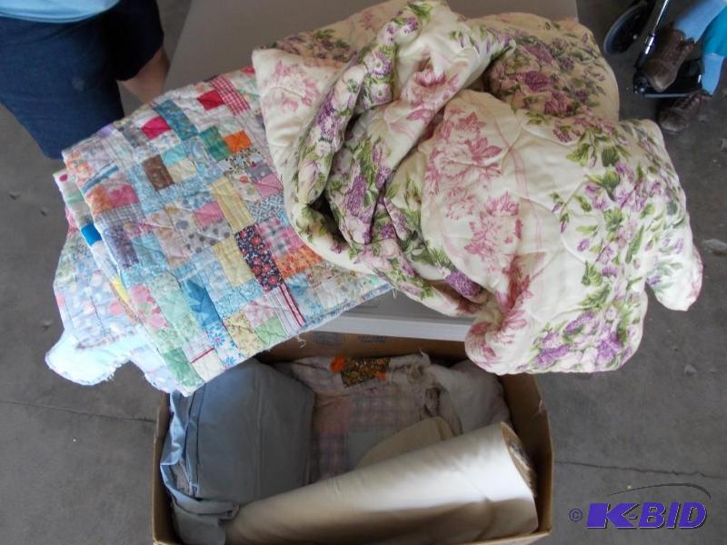 lot 93 image: Old Patchwork Quilt & Other Old...
