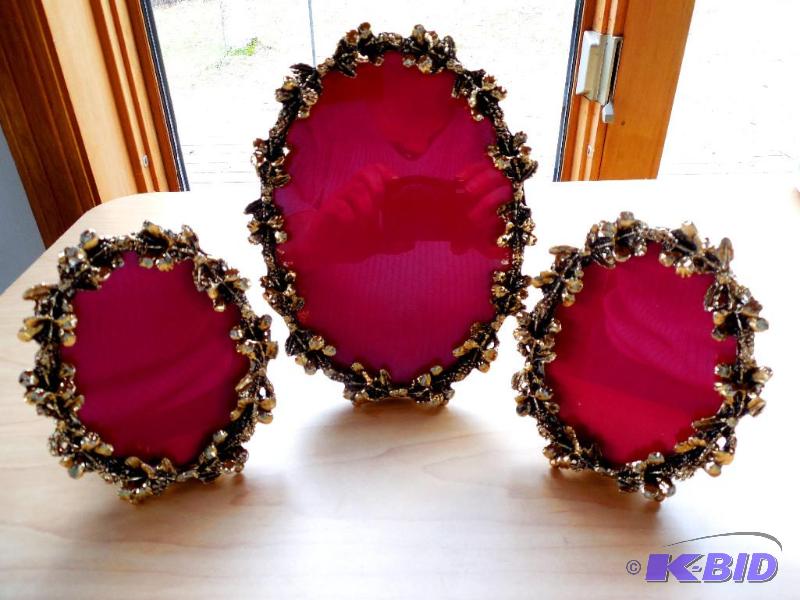 lot 3 image: 3 Vtg Gresco Antique Brass Frames