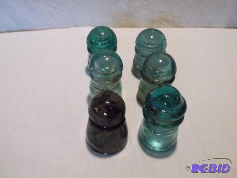 Lot of 6 vintage Insulators highly collectabl...