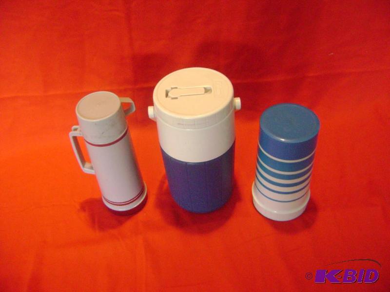 water jug, coffee thermos an thermos for soup...