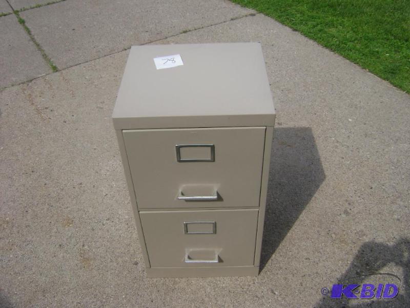 Metal Filing Cabinet measuring 15 14&quot W...