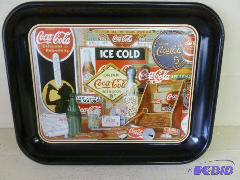 lot 126 image: Coca-Cola metal serving tray that m...
