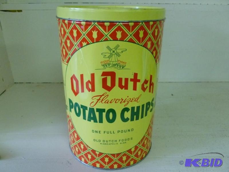 lot 158 image: Large Vintage Old Dutch Potato Chip...