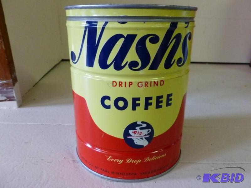 lot 180 image: Vintage Nashs drip grind metal cof...