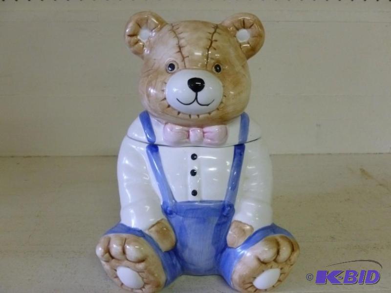 lot 21 image: Beautiful porcelain teddy bear cook...