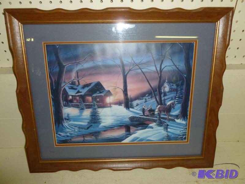 lot 23 image: Iverson - Winter Sleigh Ride wood f...