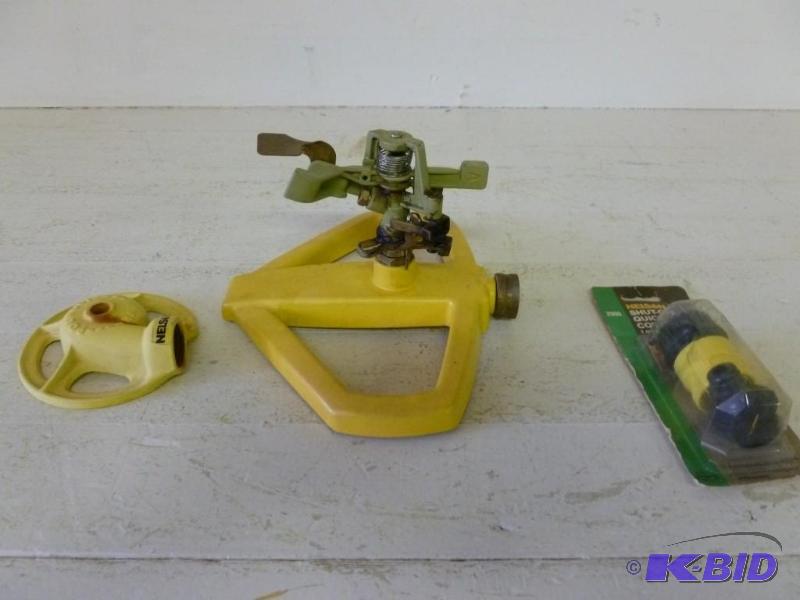 lot 230 image: Lot of two cast metal lawn sprinkle...