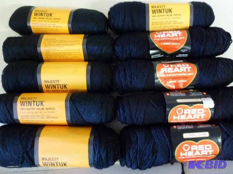 lot 242 image: Large lot of ten new rolls of yarn,...
