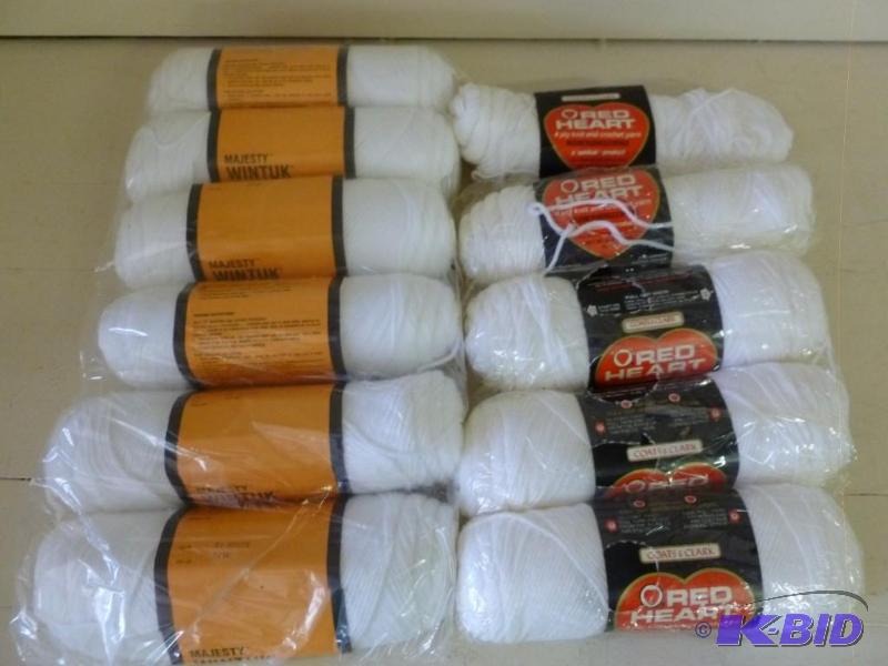 lot 245 image: Large lot of ten new rolls of yarn....